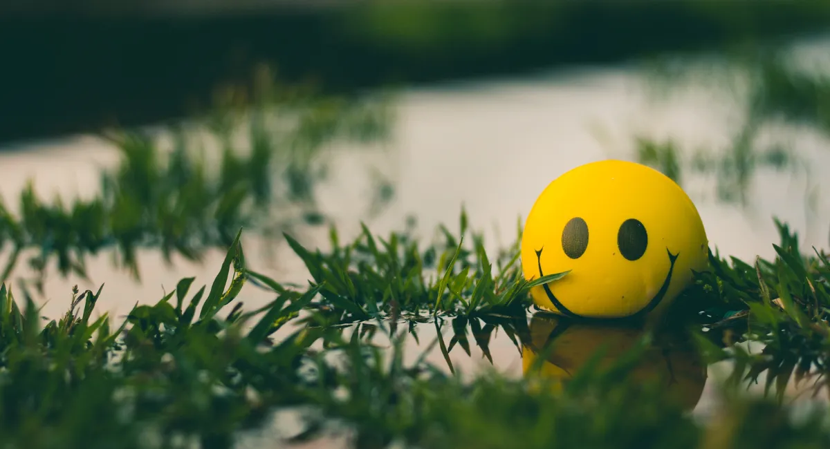 Smiley auf Wasseroberfläche